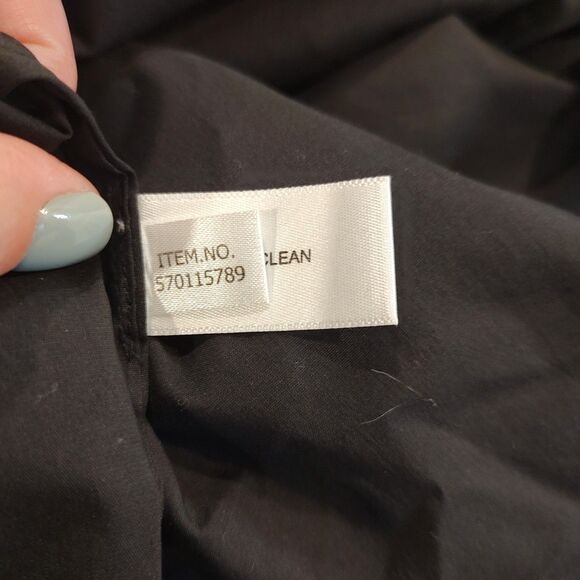 NWT Boston Proper Black Poplin Blouse Women's Sz 10 Silver Studded Collar Career - Picture 11 of 11